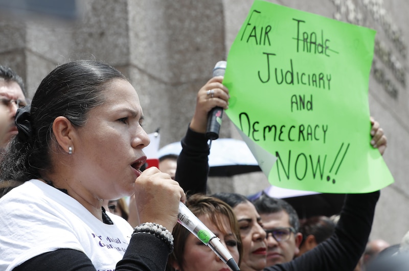 Protesta contra el TLCAN en México