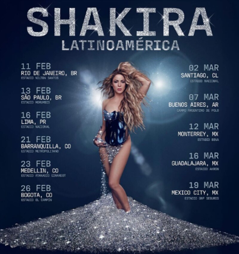 Shakira en Latinoamérica