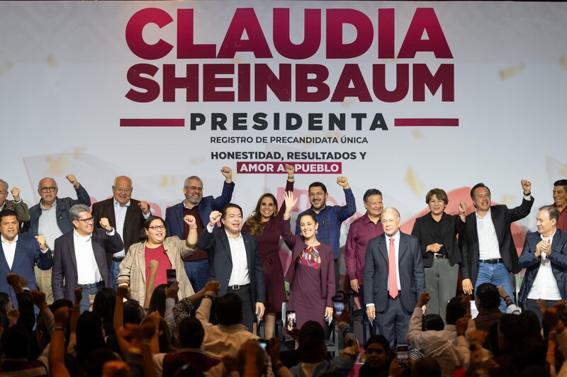 - Claudia Sheinbaum se registra como precandidata única de Morena a la presidencia de México
