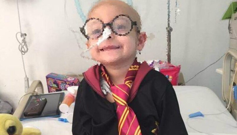 Niño con cáncer se disfraza de Harry Potter para recibir tratamiento