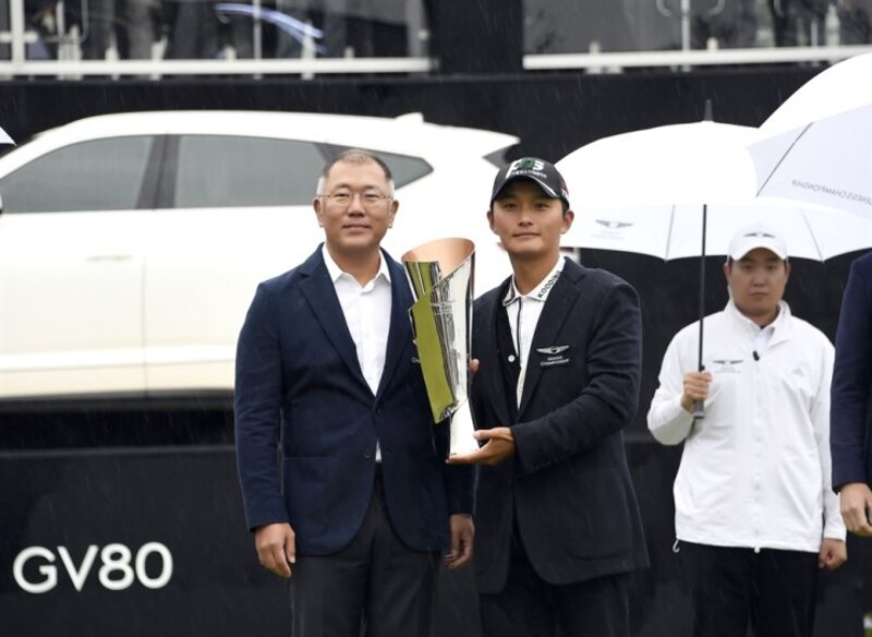 El golfista surcoreano Im Sung-jae, ganador del Genesis Invitational 2023