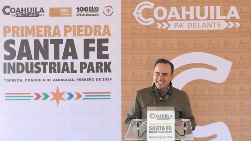 Title:
- Gobernador de Coahuila Miguel Ángel Riquelme asiste a la colocación de la primera piedra del parque industrial Santa Fe