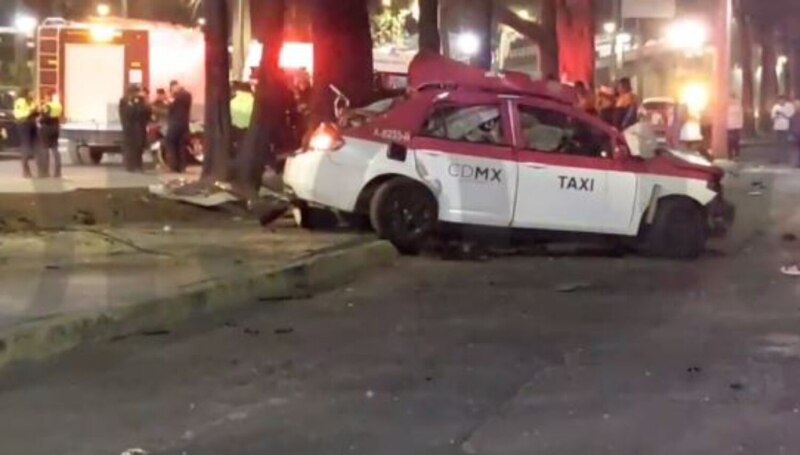 Accidente de taxi en la Ciudad de México