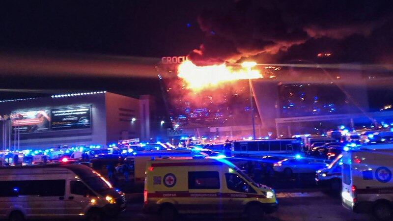 Incendio en Crocus City Mall