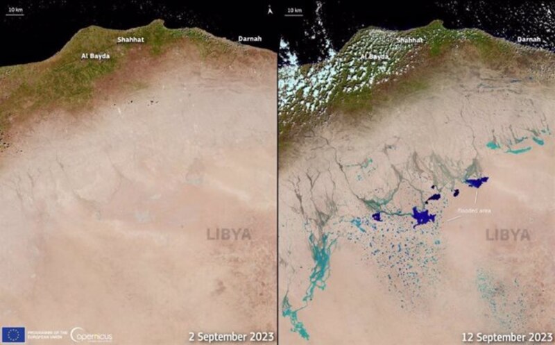 Inundaciones en el norte de Libia