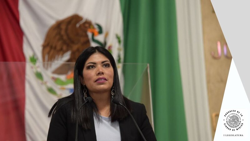 La diputada federal por Morena, Aleida Alavez Ruiz, durante su participación en la tribuna de la Cámara de Diputados.
