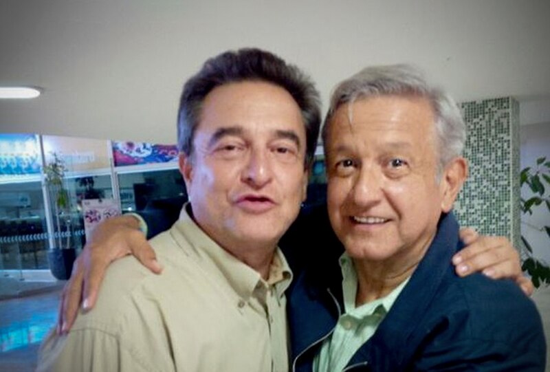 El expresidente mexicano Vicente Fox y el empresario Carlos Slim.