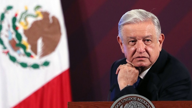 El presidente mexicano, Andrés Manuel López Obrador, durante una conferencia de prensa.