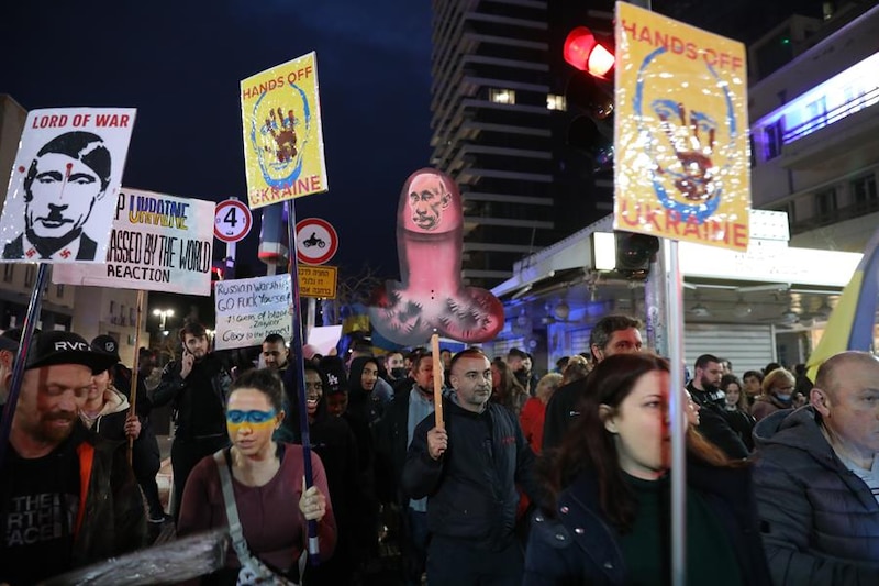 Protesta contra la guerra en Ucrania