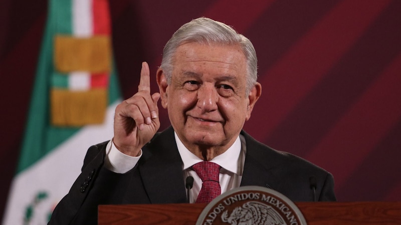 El presidente Andrés Manuel López Obrador durante una conferencia de prensa.