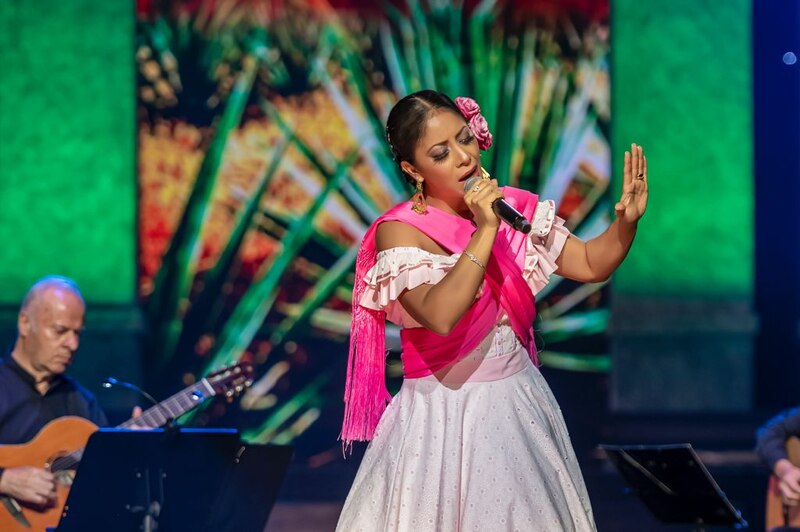 Cantante mexicana en concierto
