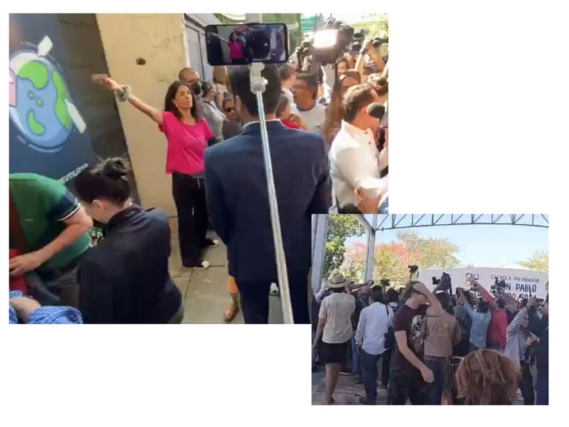 Periodistas agreden a candidata