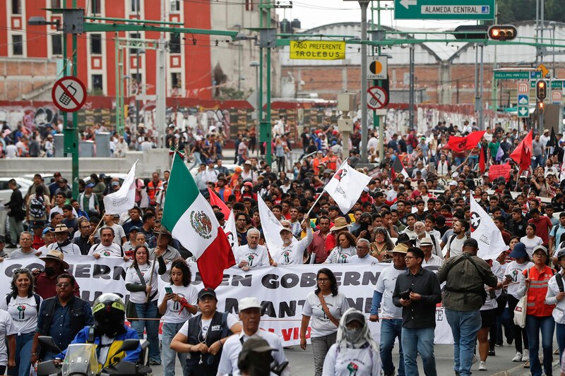 Marcha de maestros en la Ciudad de México