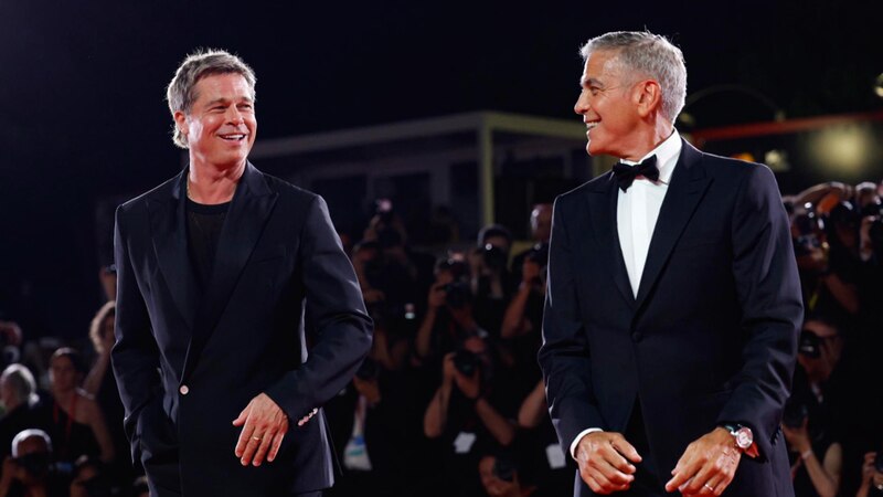 Brad Pitt y George Clooney en la alfombra roja del Festival de Cine de Venecia