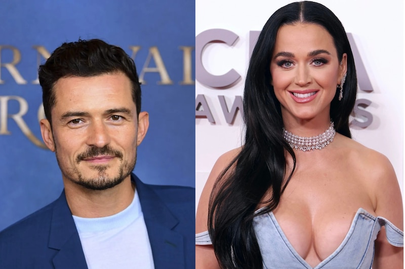 Foto de la cantante Katy Perry y el actor Orlando Bloom