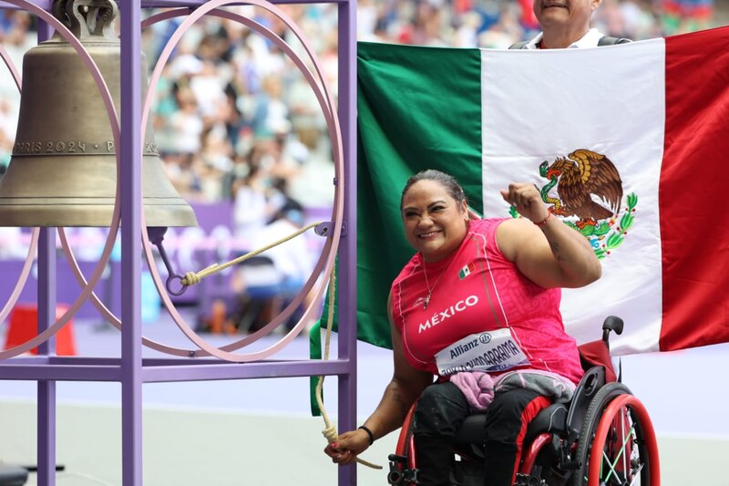 La atleta mexicana Amalia Pérez ganó la medalla de oro en los Juegos Paralímpicos de Londres 2012.