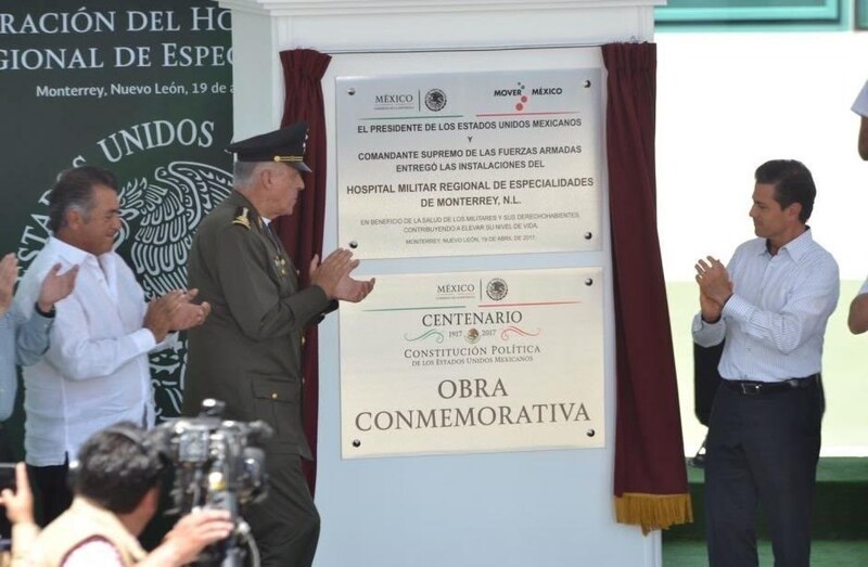 El presidente Enrique Peña Nieto inaugura el Hospital Militar Regional de Especialidades de Monterrey