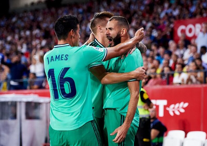 El Real Madrid celebra un gol