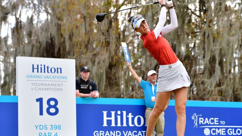 La golfista profesional Lydia Ko en el hoyo 18 del torneo Hilton Grand Vacations Tournament of Champions.