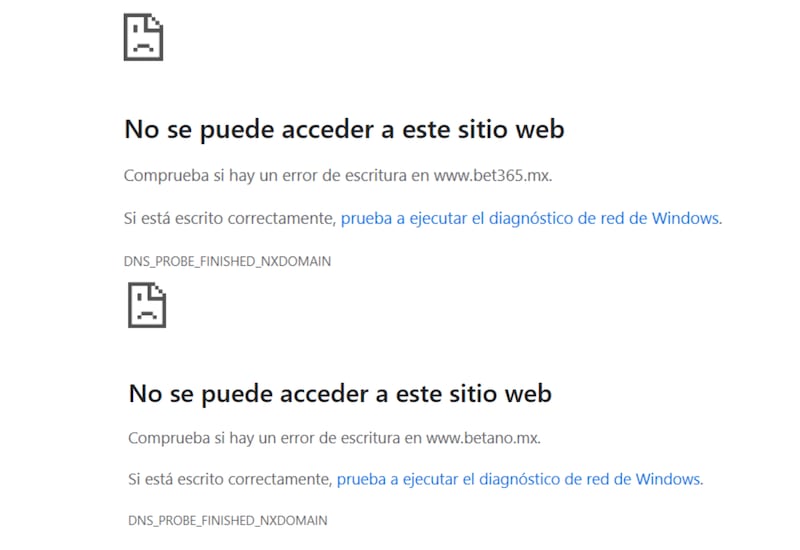 Betano y Bet365 Bloqueados
