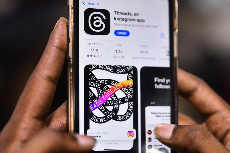 Una captura de pantalla de la aplicación Threads de Instagram.