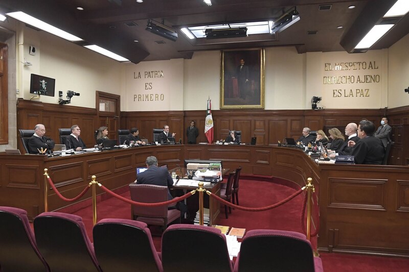 Sesión en al Suprema Corte de Justicia de la Nación.