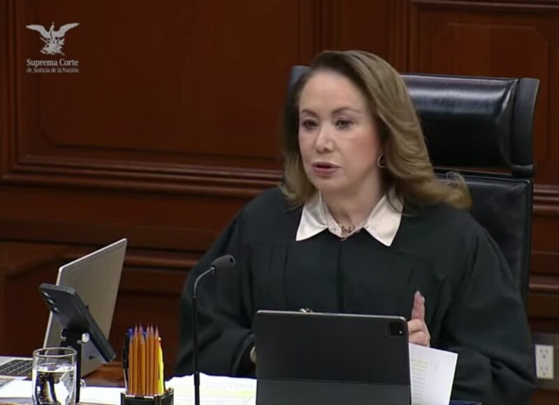 La jueza presidenta de la Suprema Corte de Justicia de la Nación, Norma Lucía Piña Hernández, durante una sesión del pleno.