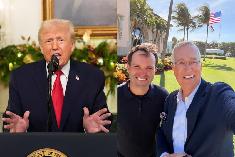 El empresario se encuentra con su hijo en Estados Unidos jugando golf previo a la reunión.