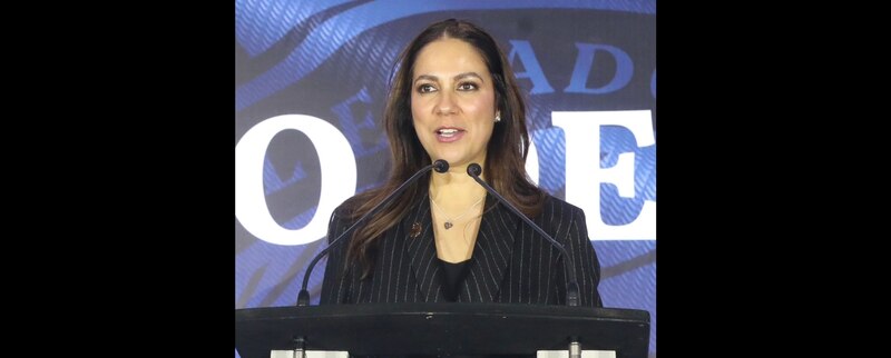 La presidenta de la Comunidad de Madrid, Isabel Díaz Ayuso, durante un discurso.