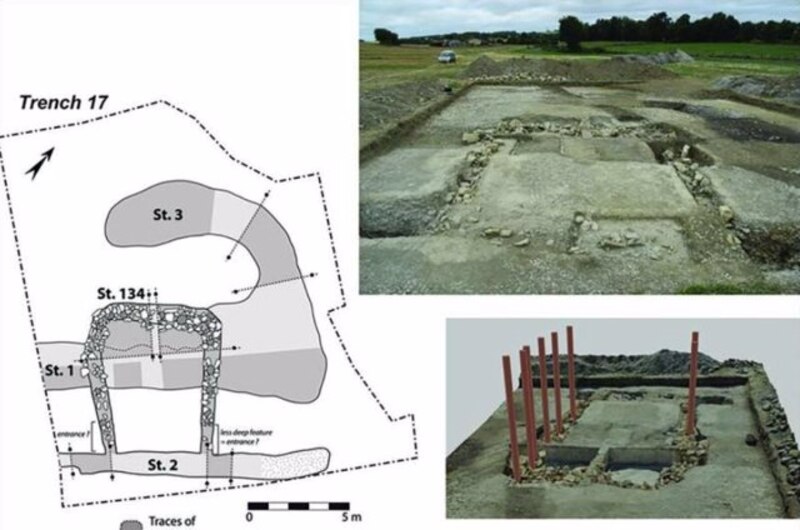 Excavación arqueológica de una casa romana