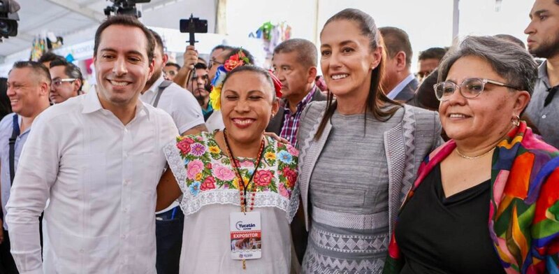 Visita de trabajo de la Gobernadora de Yucatán, Layda Sansores, a la Feria Yucatán Exporta 2022.