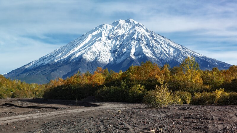 Volcán Klyuchevskaya Sopka en Kamchatka, Rusia