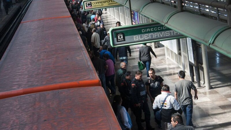 Un vagón del metro de la Ciudad de México