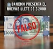 Circula presunto billete de 2 mil pesos, Banxico no lo reconoce