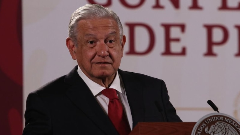 El presidente Andrés Manuel López Obrador durante una conferencia de prensa.