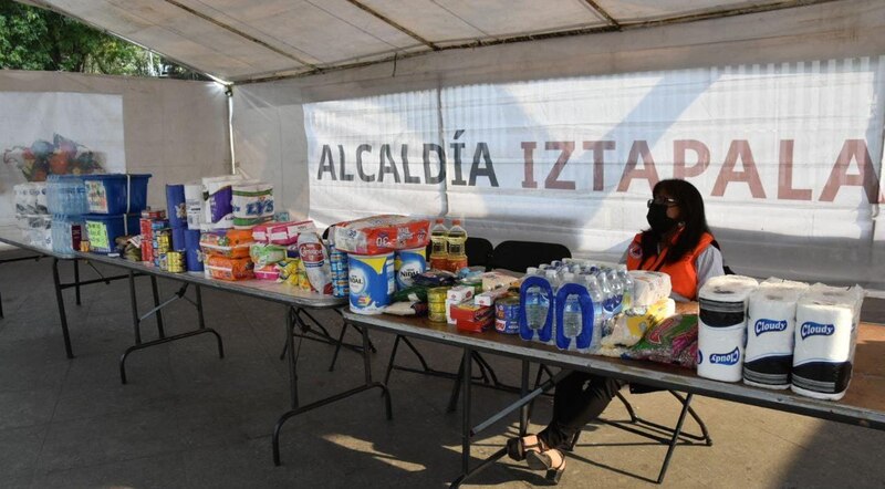 Apoyo para damnificados en Iztapalapa