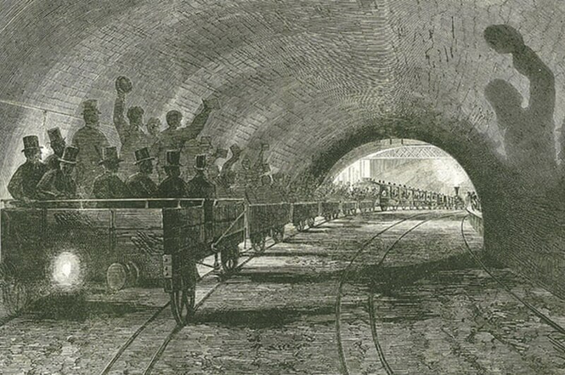 La inauguración del primer ferrocarril metropolitano de Londres