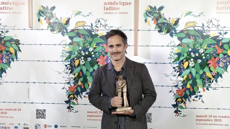 El actor mexicano Gael García Bernal recibe el Premio Donostia en el Festival de Cine de San Sebastián