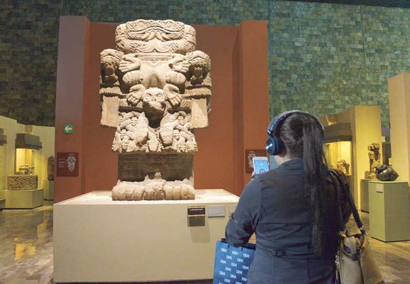 Escultura olmeca en el Museo Nacional de Antropología e Historia de la Ciudad de México