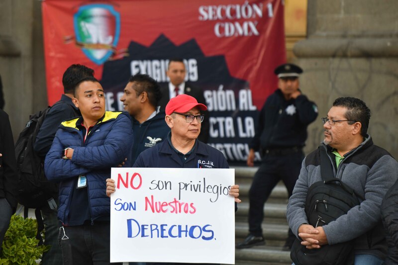Protesta en la Ciudad de México por los derechos de los trabajadores
