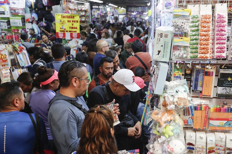 Mercado abarrotado