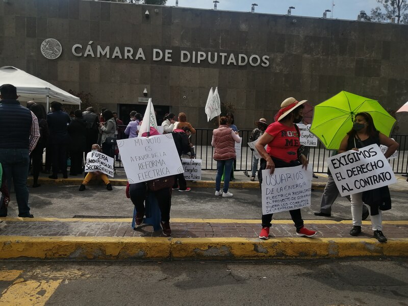 Protesta contra la reforma eléctrica en México