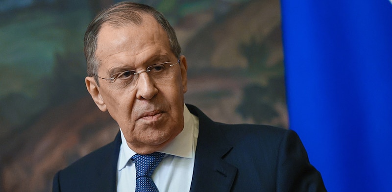 El ministro de Exteriores ruso, Serguéi Lavrov, durante una rueda de prensa.