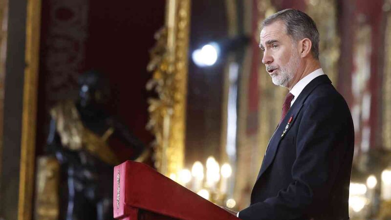 El rey Felipe VI pronuncia un discurso ante el Congreso de los Diputados