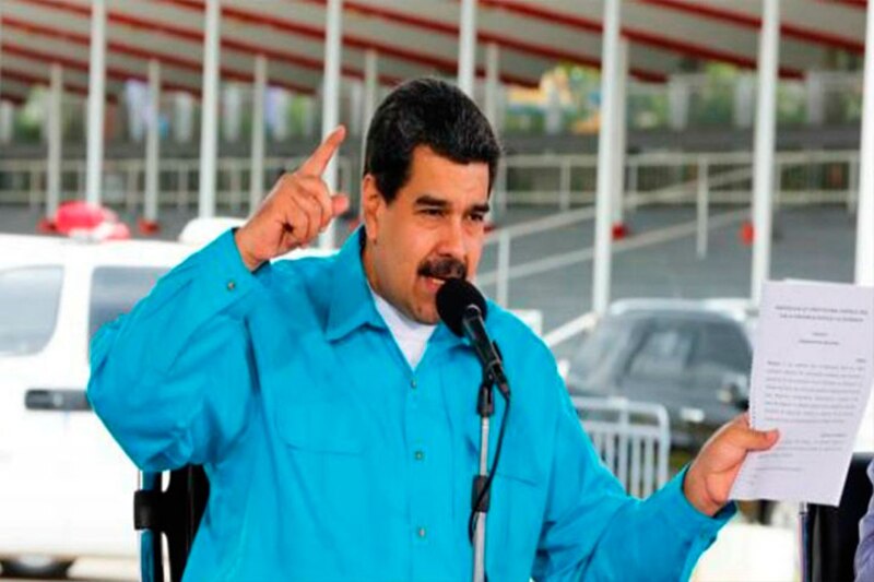 Nicolás Maduro dando un discurso