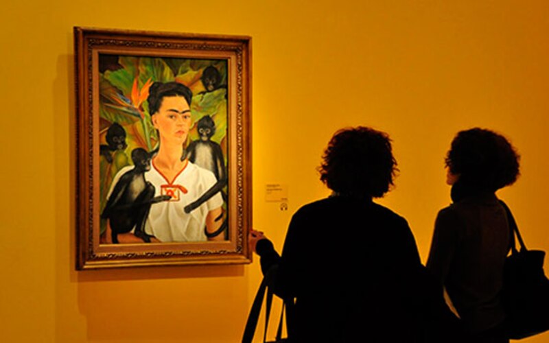 Autorretrato de Frida Kahlo con monos