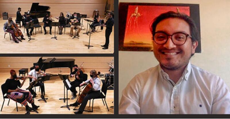 El director de orquesta Gustavo Dudamel sonríe durante un ensayo con la Orquesta Sinfónica de Los Ángeles.