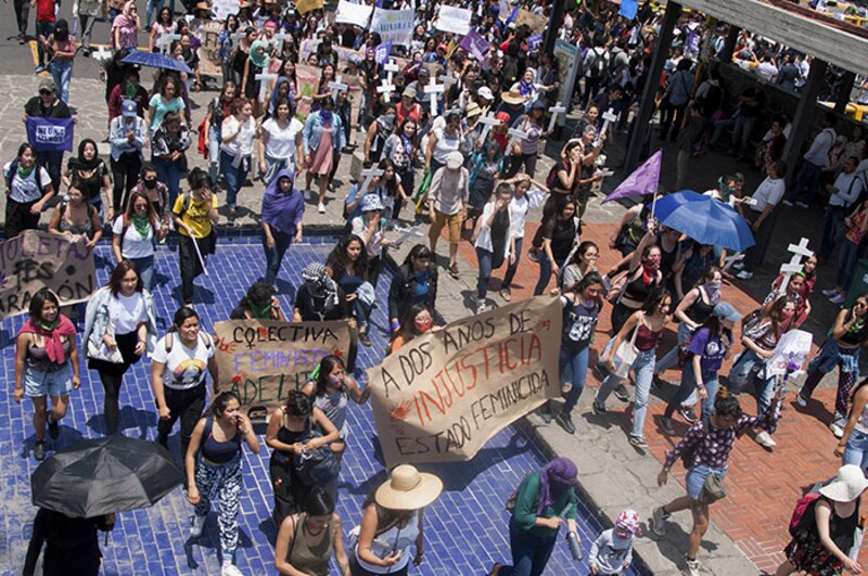 Marcha por el Día Internacional de la Mujer en la Ciudad de México