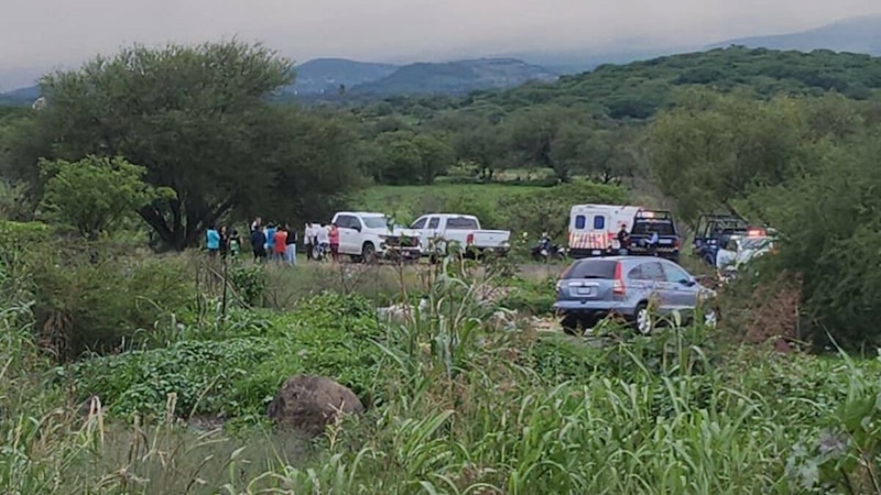 Accidente de tráfico en una carretera rural