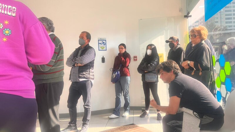 Pacientes en espera en una clínica